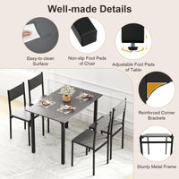 Tangkula  Retro Kitchen Table and Chairs Set for 4