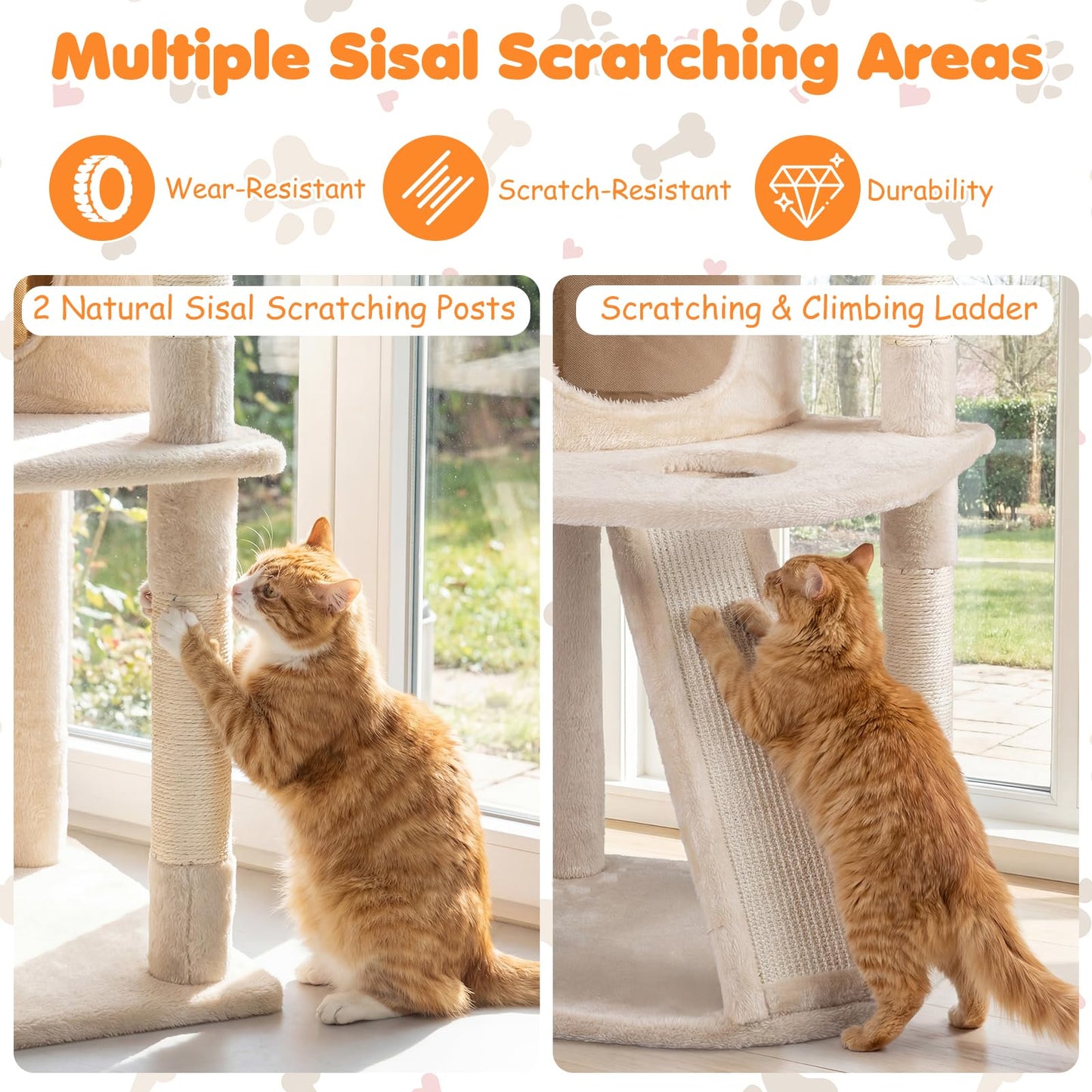 Tangkula Corner Cat Tree with Top Perches & Cozy Condo