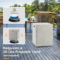 Tangkula Outdoor Propane Tank Cover with Side Handles & Adjustable Foot Pads