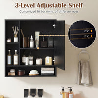 Tangkula Bathroom Cabinet with Mirror for Living Room