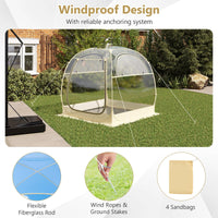 Tangkula All Weather Sports Tent for 5-6 People, Pop Up Instant Tent with Waterproof Tarp Floor