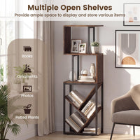 Tangkula 6-Tier Bookshelf for Living Room Home Office