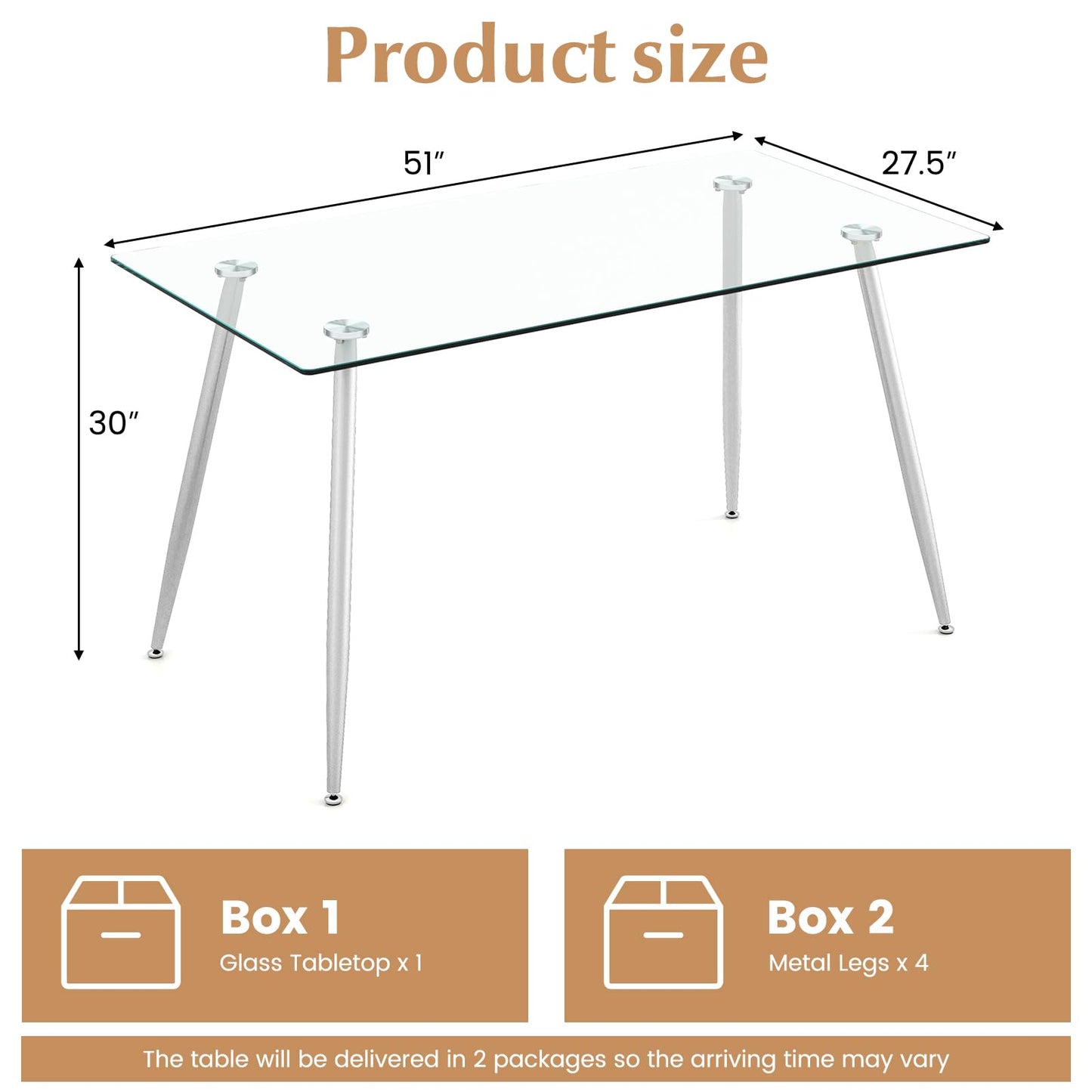 Tangkula 5 Pieces Dining Room Table Set, Modern Table & Chair Set for 4