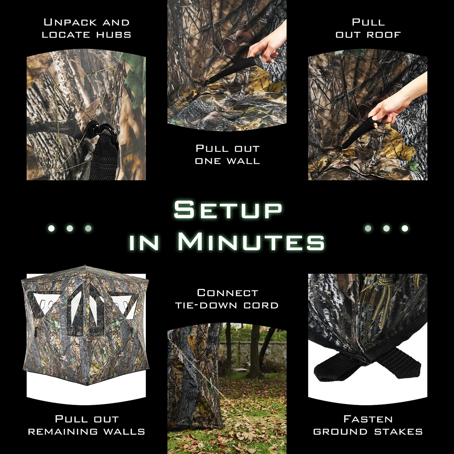 2-3 Person Pop up Ground Blind - Tangkula