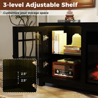 Tangkula 58" LED Fireplace TV Stand for TVs up to 65"