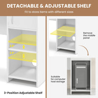 Bureau d'ordinateur Tangkula avec étagère pour chambre à coucher