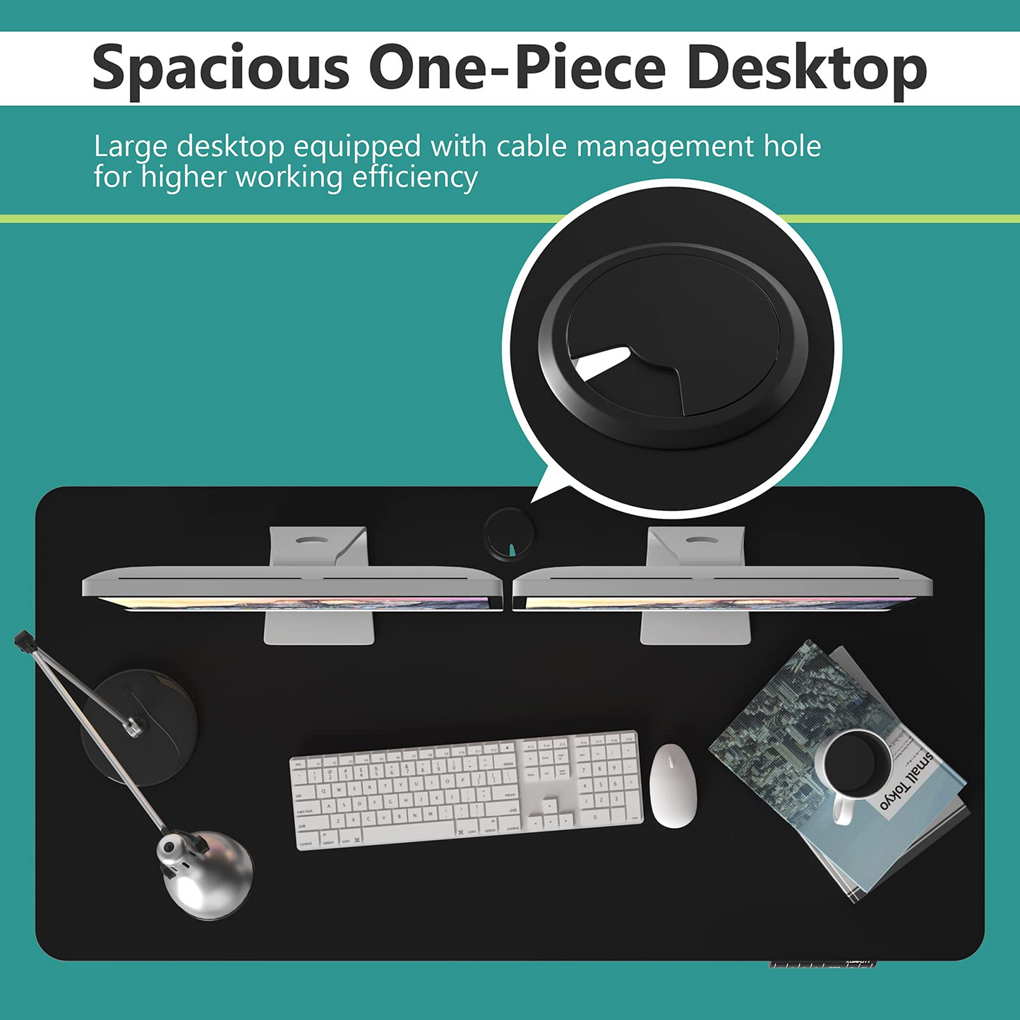 Tangkula Electric Standing Desk, Height Adjustable Motorized Office Desk