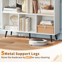 Tangkula 8-Cube Bookcase with 5 Tapered Metal Legs & 2 Anti-Tip Kit