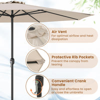 Tangkula Patio Umbrella for Garden Backyard Pool