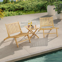 Tangkula Teak Wood Outdoor Accent Chairs（1/2/4）