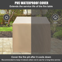 Tangkula 30 Inch Fire Pit Table with Removable Lid