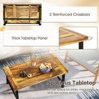 Tangkula Table Basse d'Extérieur en Bois d'Acacia