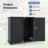 angkula 175 Gallon Outdoor Storage Box All-Weather Resin Patio Storage Box