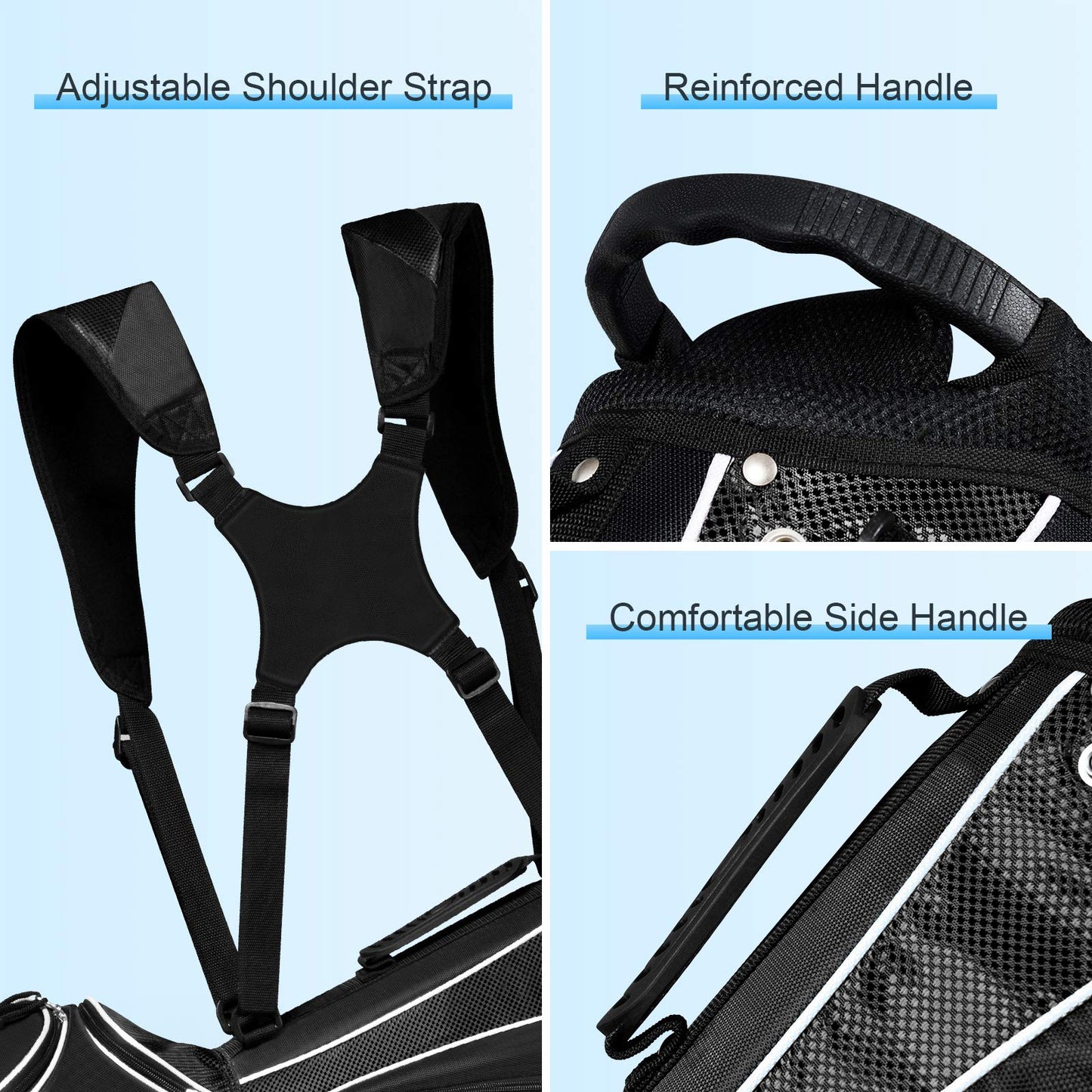 Tangkula Golf Stand Bag with 6 Way Top Dividers