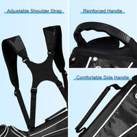 Tangkula Golf Stand Bag with 6 Way Top Dividers