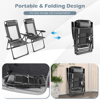 Tangkula Folding Patio Chairs Set