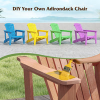 Tangkula Adirondack Chair | Solid Wood Garden Chair with High Backrest (1/2/4)