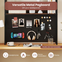Tangkula Desktop Bookshelf, Multipurpose 2-Tier Desk