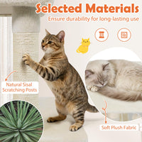 Arbre à chat multi-niveaux Tangkula de 147 cm avec poteaux à griffer en sisal pour chats d'intérieur