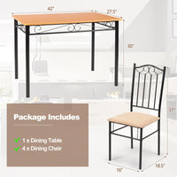 5 Piece Dining Table Set - Tangkula