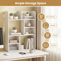 Tangkula Desktop Bookshelf, 5-Tier Desktop Display Rack
