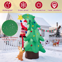 Tangkula 7.6 FT Inflatable Christmas Santa Claus Climbing Tree