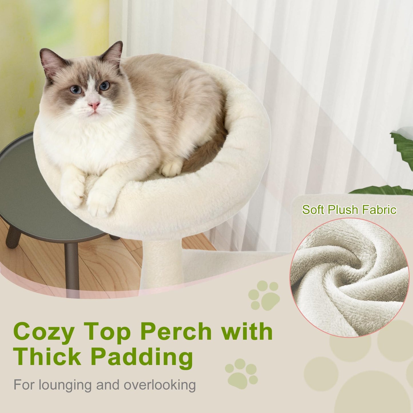 Tangkula Arbre à chat multi-niveaux de 122 cm avec grande niche et 3 plateformes de saut