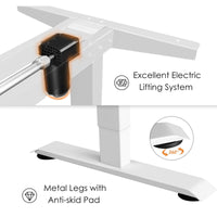 Bureau réglable en hauteur électrique Tangkula 55 x 28 pouces