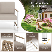 Tangkula 8 Pieces Patio Furniture Set with Thick Cushions