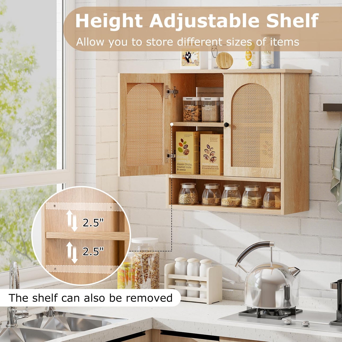 Tangkula Wall-Mounted Medicine Cabinet