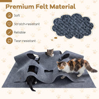 Tapis tunnel rectangulaire Tangkula 48" x 36" pour chats d'intérieur
