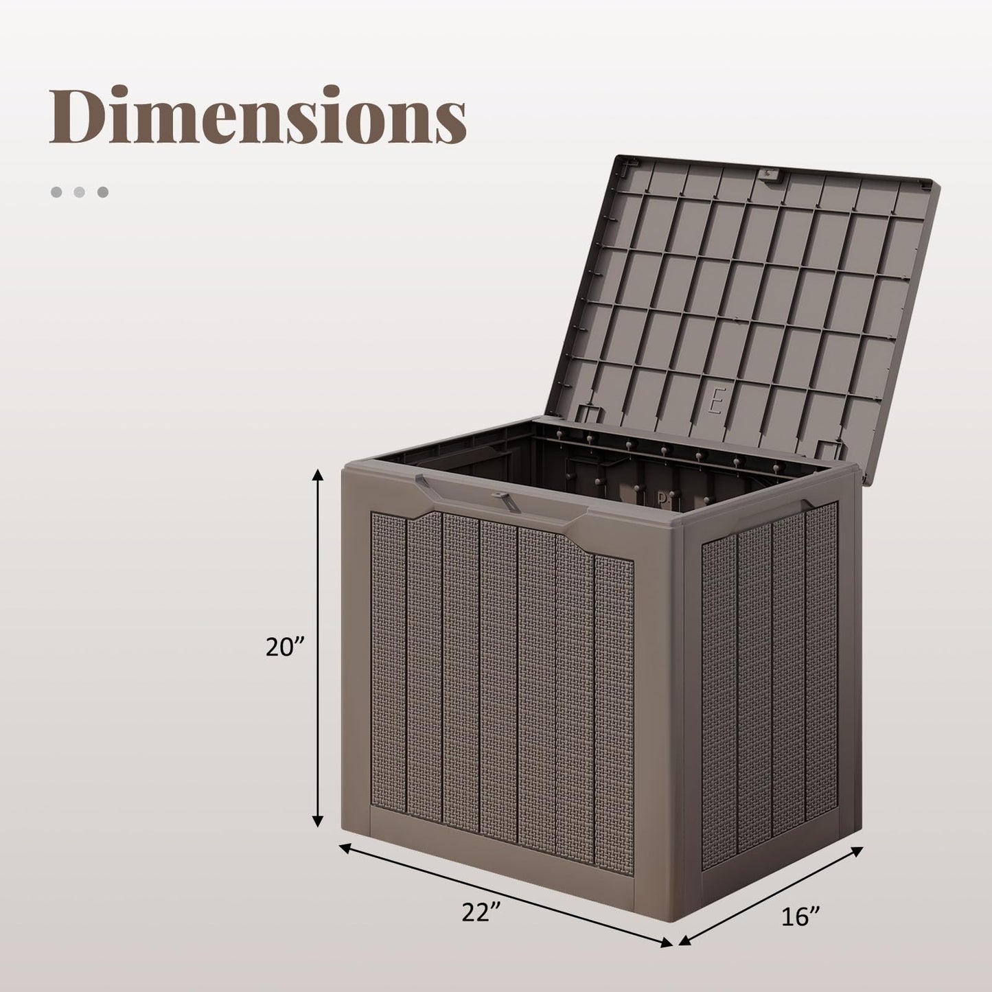 Tangkula 30 Gallon Outdoor Storage Box Resin Storage Bench with Lockable Lid