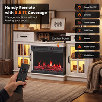 Tangkula 24/40/50/60 Inch 3-Sided Electric Fireplace with Remote