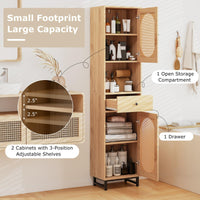 Tangkula 67" Tall Bathroom Storage Cabinet for Living Room