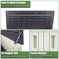 Tangkula Large Outdoor Storage Cabinet for Gardening Tools Cushions