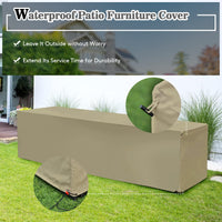 8-Piece Patio Furniture Set with Cover, 2 Ottomans, 2 Armless Sofas & Corner Sofas