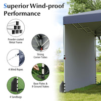 Tangkula 10x10 FT Pop up Canopy with Sidewall for Party Event Patio