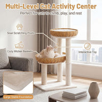 Tangkula 30 Inch Modern Cat Tree for Indoor Kittens
