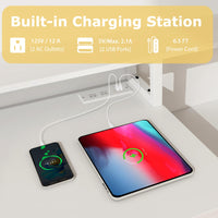 Tangkula Bureau informatique avec prises électriques pour bureau à domicile