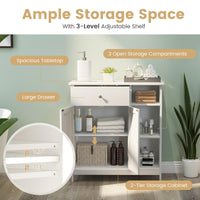 Tangkula Bathroom Storage Cabinet for Living Room Entryway