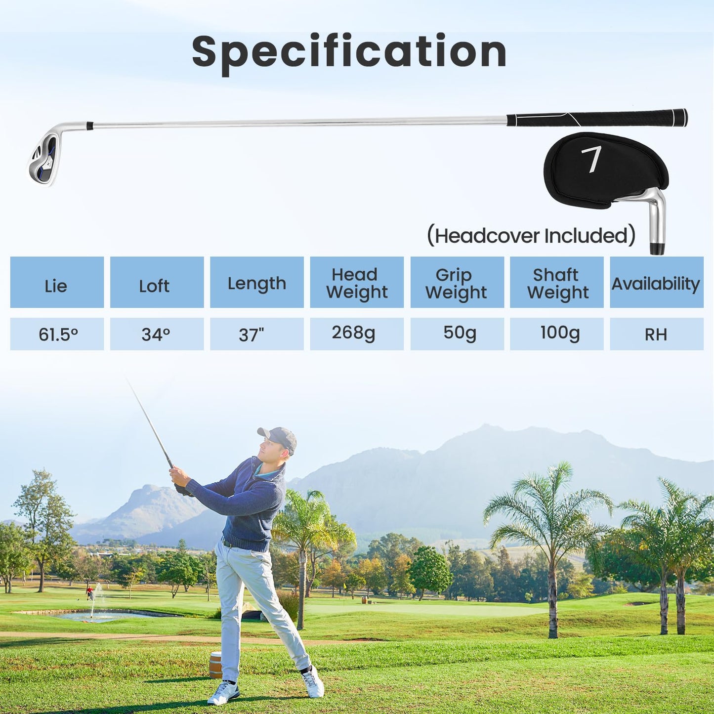 Tangkula Iron Single Golf Club for Men Individual Golf Iron