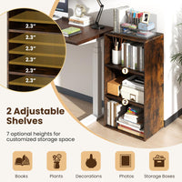 Tangkula Étagère ouverte sur pied à 3 cubes avec tablette réglable à 7 positions et kits anti-basculement