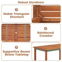 Tangkula Patio Dining Table with Umbrella Hole