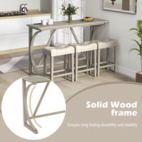 Tangkula 4 Piece Bar Table with Stools for Living Room