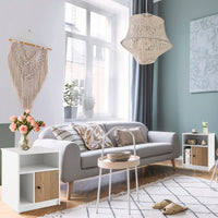 Tangkula Lot de 2 tables de chevet avec porte en bambou et compartiments ouverts