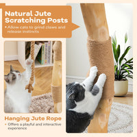 Arbre à chat moderne Tangkula avec poteau à griffer pour chatons d'intérieur