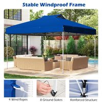 Tangkula 10x10 FT Pop Up Canopy 2-Tier Outdoor Tent with Vented Top