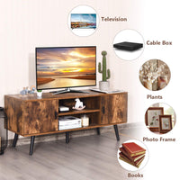 Tangkula Retro TV Stand for TVs up to 55 Inches
