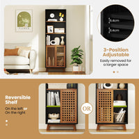 Tangkula 70 Inch 5-Tier Bookshelf with Reversible Adjustable Shelf