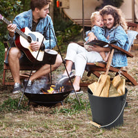 Tangkula 2 Gallon Metal Fireplace Bucket with Handle